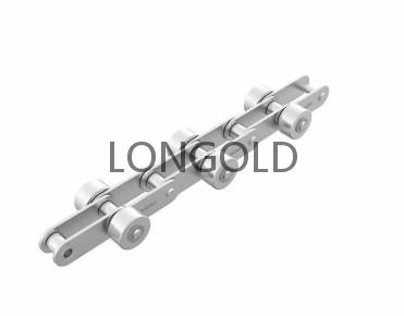 雙節距不銹鋼帶側置滾輪輸送鏈 雙節距不銹鋼帶側置滾輪輸送鏈