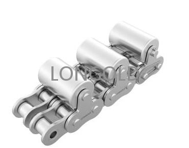 雙排短節距不銹鋼帶頂置滾輪輸送鏈 雙排短節距不銹鋼帶頂置滾輪輸送鏈